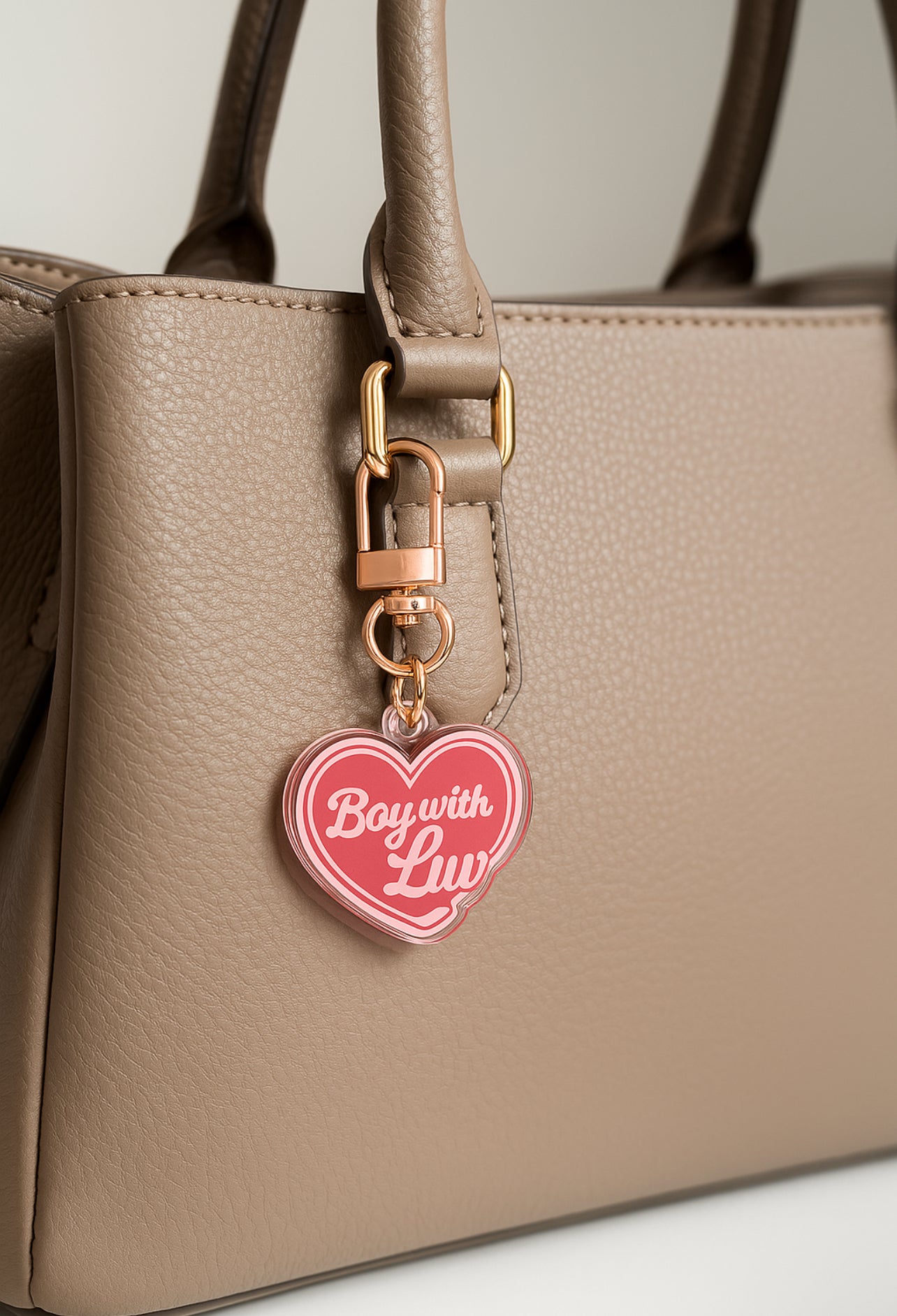 BTS Boy With Luv Pink Heart Keychain Tsuvishop