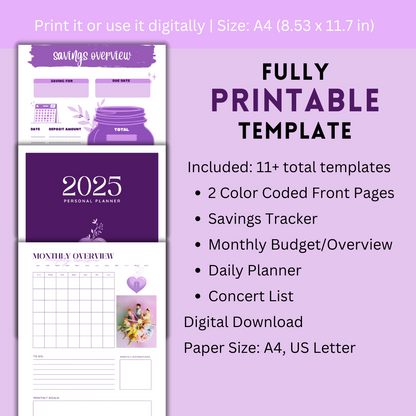 BTS Army Comeback Planner bundle & Savings Plan Digital Planner Tsuvishop Kpop Shop