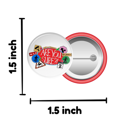 BTS Jimin x Jungkook Are You Sure Button Pin Badge (1.5" Diameter) Tsuvishop Kpop Store