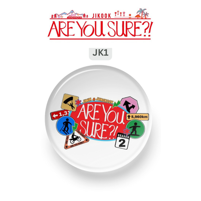 BTS Jimin x Jungkook Are You Sure Button Pin Badge (1.5" Diameter) Tsuvishop Kpop Store