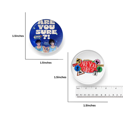 BTS Jimin x Jungkook Are You Sure Button Pin Badge Jikook (1.5" Diameter) Tsuvishop Kpop Store