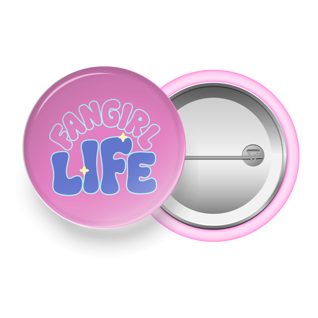 Fangirl Life Button Pin – Kpop Fan Aesthetic Pin Cute Kdrama Kpop Merch for Bags & Accessories Kpop Tsuvishop6