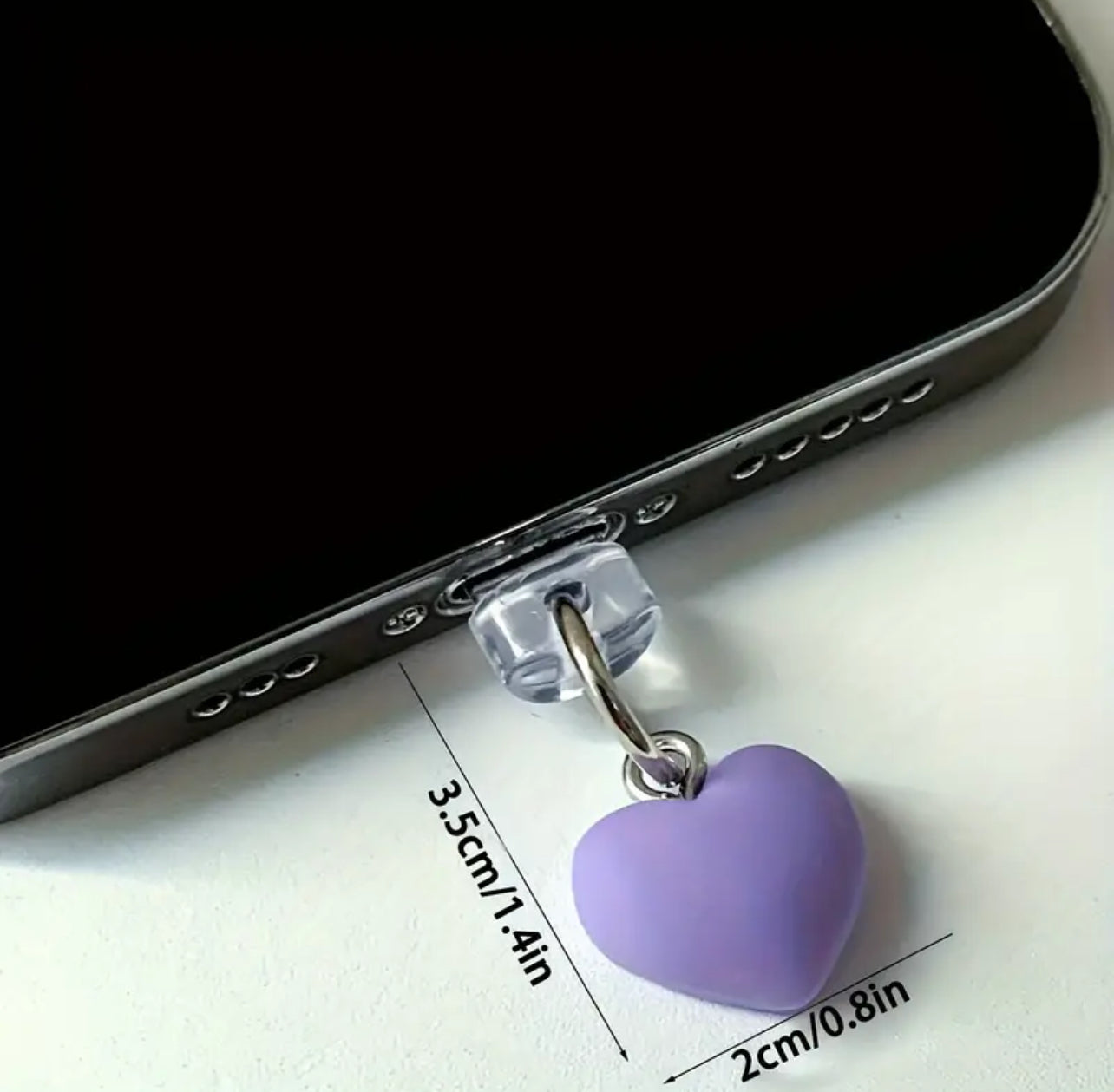 BTS Army Purple Heart phone charm dust plug Tsuvishop Kpop