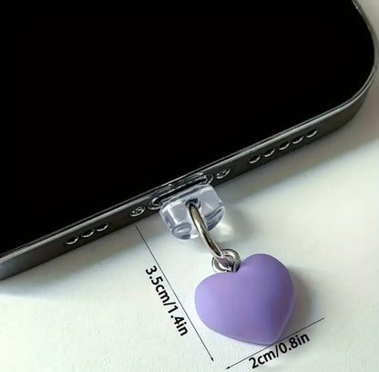 BTS Army Purple Heart phone charm dust plug Tsuvishop Kpop