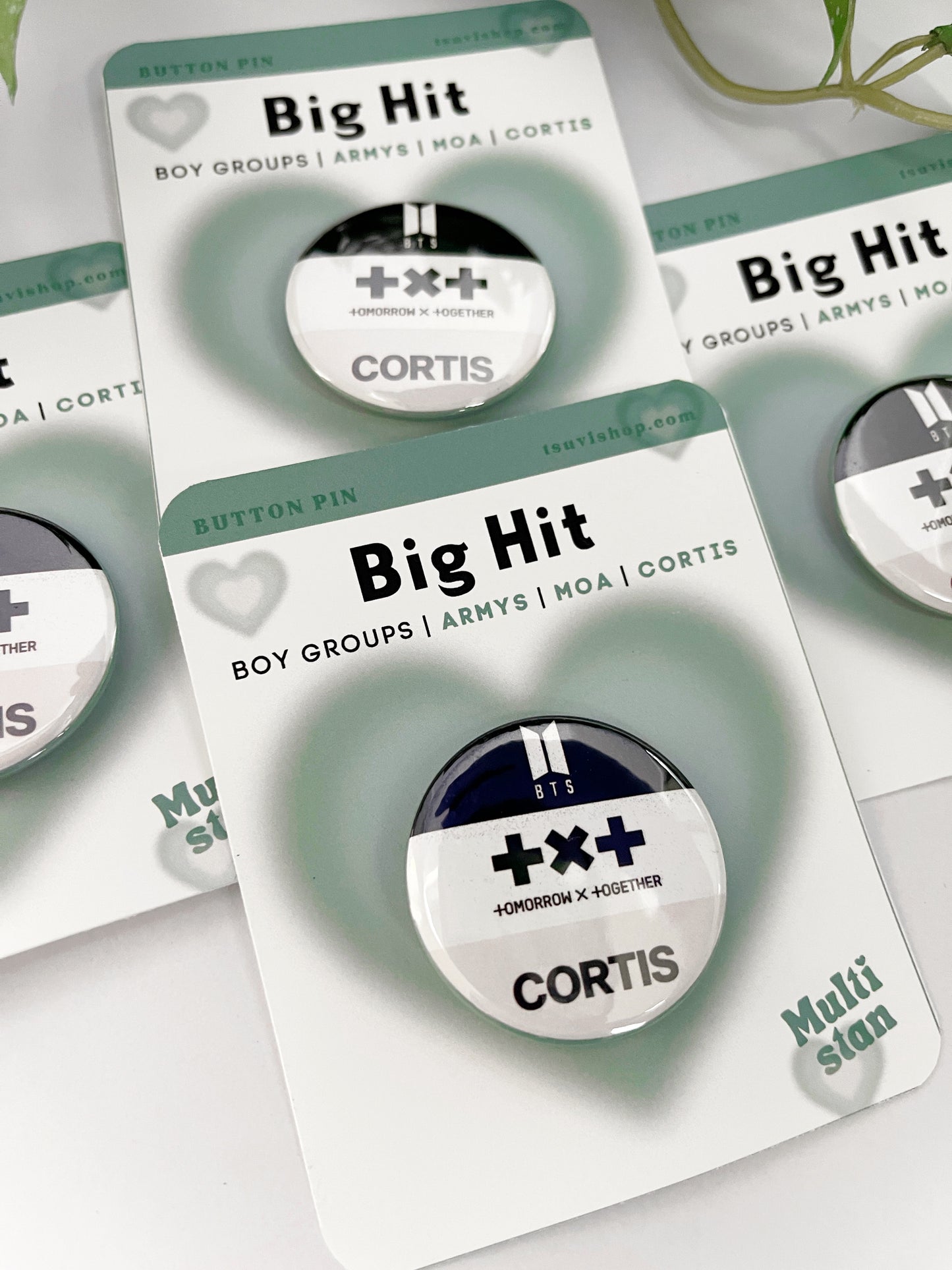 BigHit Boy Group (BTS, TXT, Cortis) Button Pin Badge (1.5" Diameter)