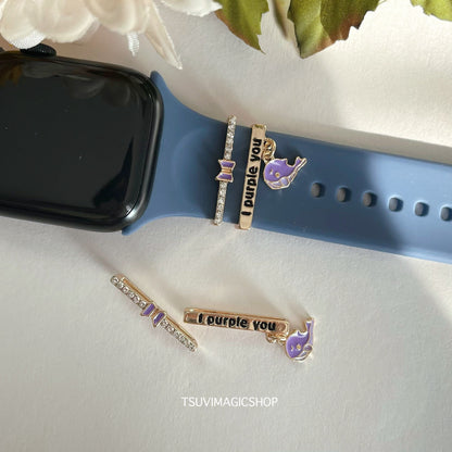 tsuvishop charms bts watch band charms, apple watch band charms google pixel