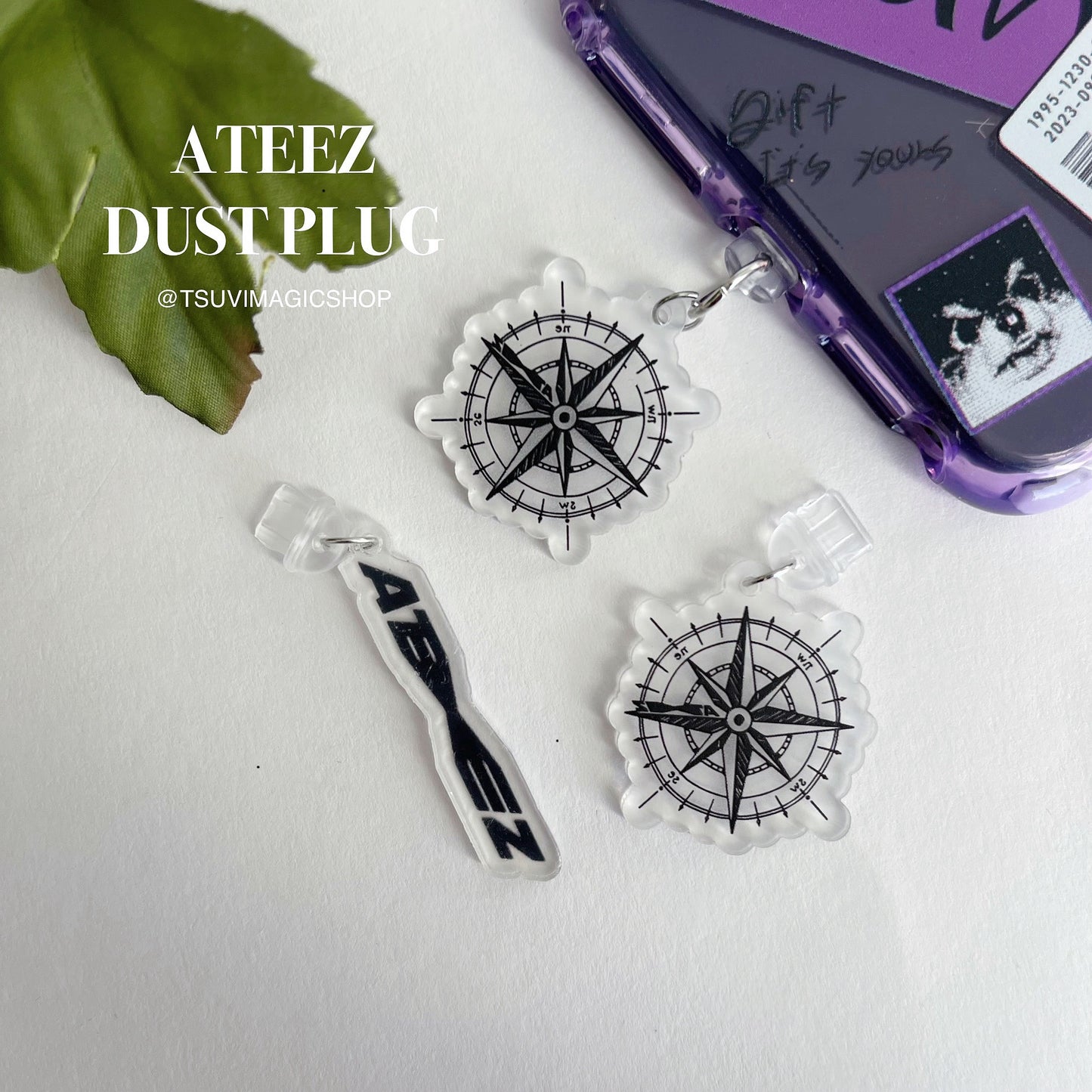 Tsuvishop Kpop Ateez phone charm dust plug