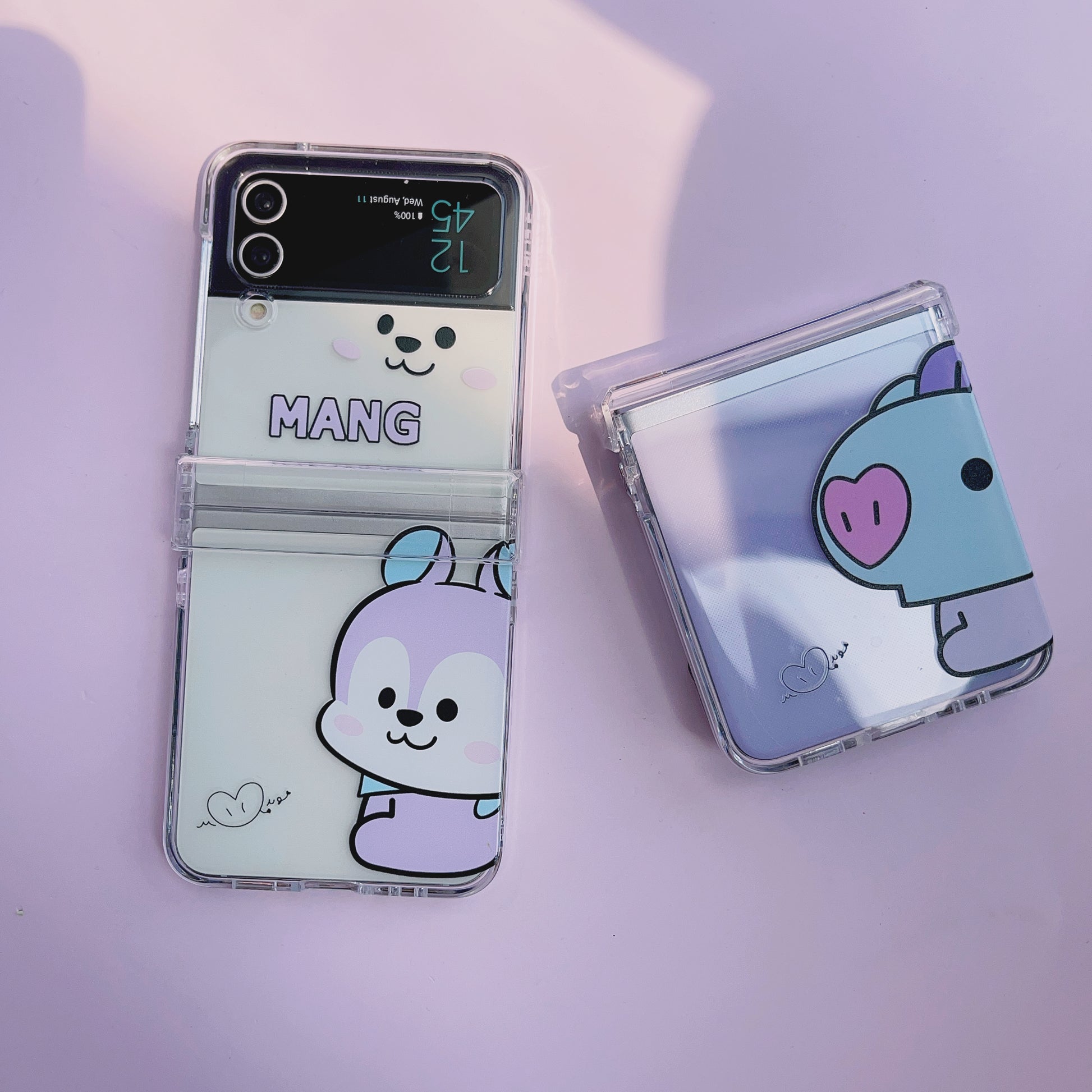 Tsuvishop BT21 Phone case Samsung Galaxy Zflip 5 / 4 / 3 BTS phone case kpop custom bt21 bangtan phonecase gift for army fans, case tata, meng, chimmy, cookie, koya, RJ