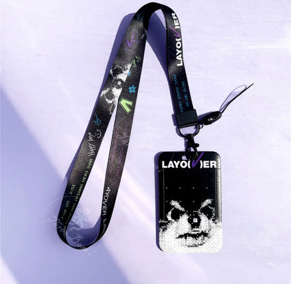 BTS Taehyung Layover Yeontan Card Holder Lanyard