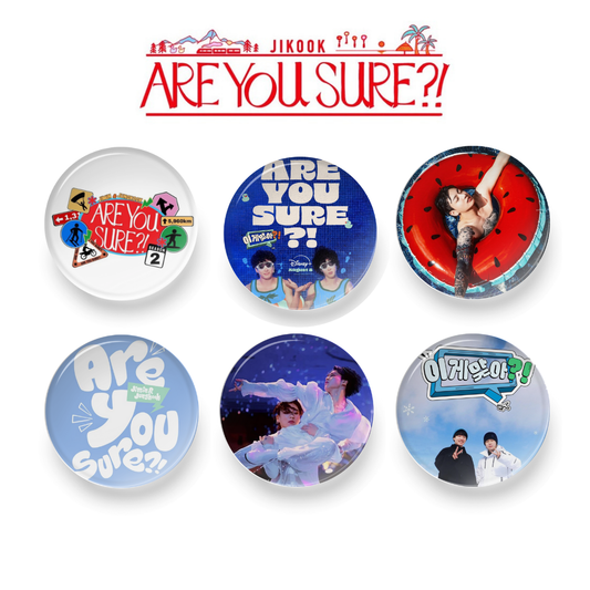 Jimin x Jungkook Are You Sure Button Pin Badge (1.5" Diameter) Tsuvishop Kpop Store