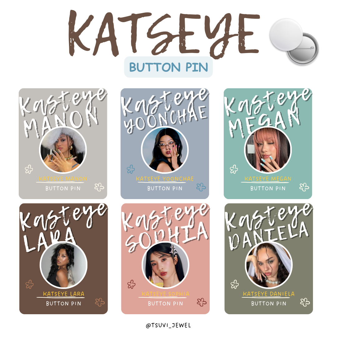 KATSEYE Button Pin Badge: K-Pop Fan Merch, Eyekons (1.5" Diameter)