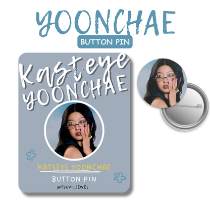 KATSEYE Button Pin Badge: K-Pop Fan Merch, Eyekons (1.5" Diameter)