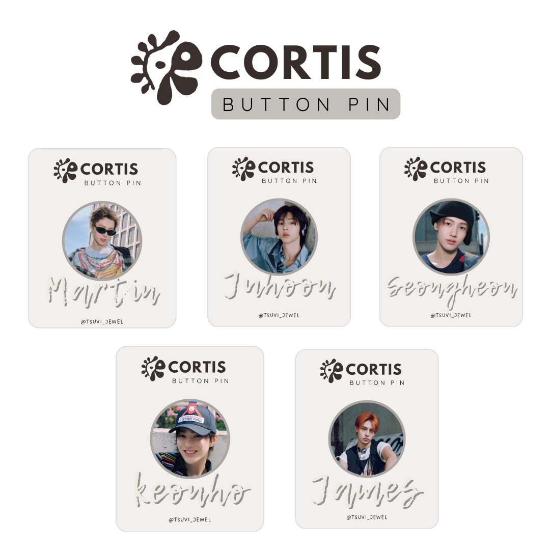 Kpop CORTIS Button Pin Badge: K-Pop Fan Merch, Hybe Boy group Cortis (1.5" Diameter) 