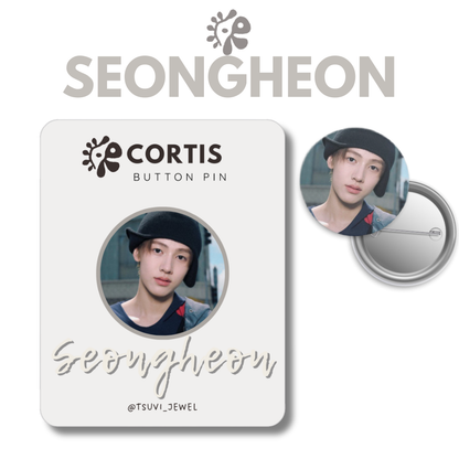 Kpop Seonghyeon CORTIS Button Pin Badge: K-Pop Fan Merch, Hybe Boy group Cortis (1.5" Diameter) Tsuvishop Merch