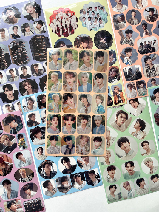 Kpop Seventeen Sticker Sheet Glossy Finish Tsuvishop