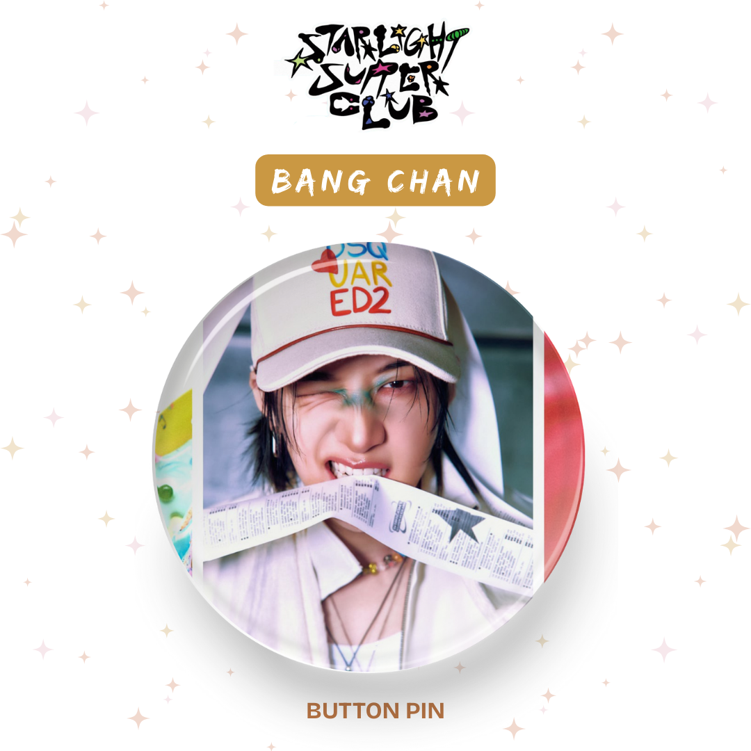 Kpop Stray Kids Starlight Button Pin Badge tsuvishop k-pop badge pins store