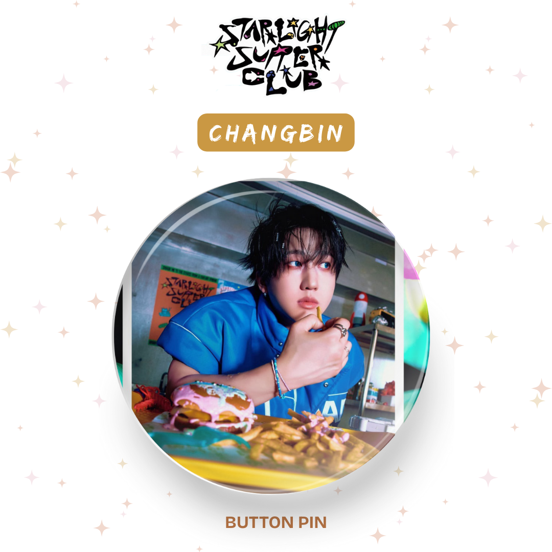 Kpop Stray Kids Starlight Button Pin Badge tsuvishop k-pop badge pins store