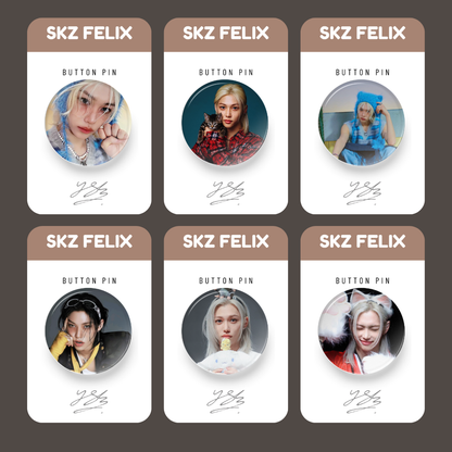Kpop Stray Kids Felix Cute Button Pin Badge Tsuvishop Kpop badge pin Store 15
