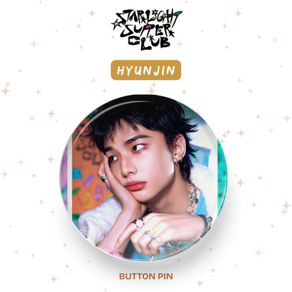 Kpop Stray Kids Starlight Button Pin Badge tsuvishop k-pop badge pins store