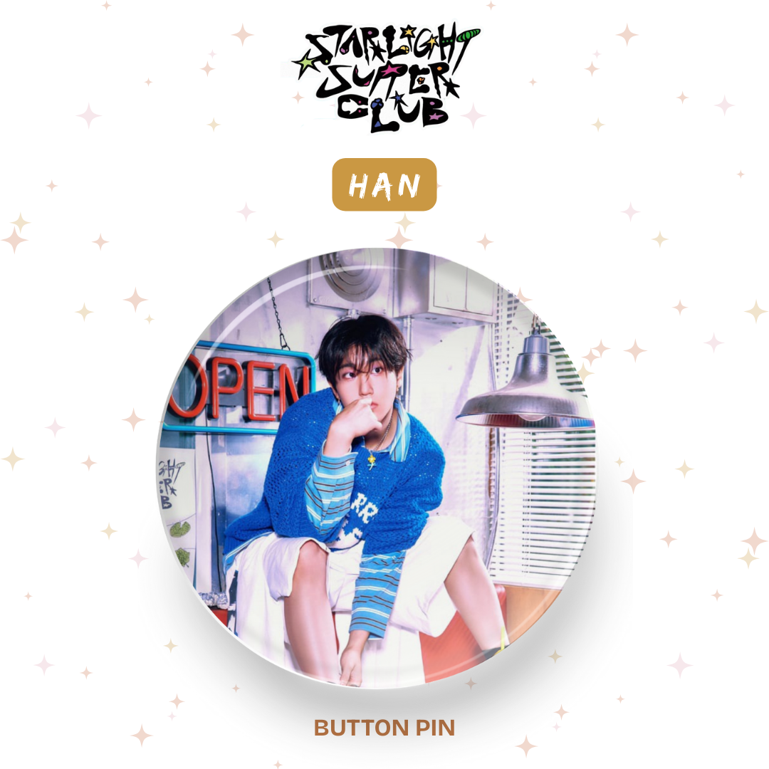Kpop Stray Kids Starlight Button Pin Badge tsuvishop k-pop badge pins store