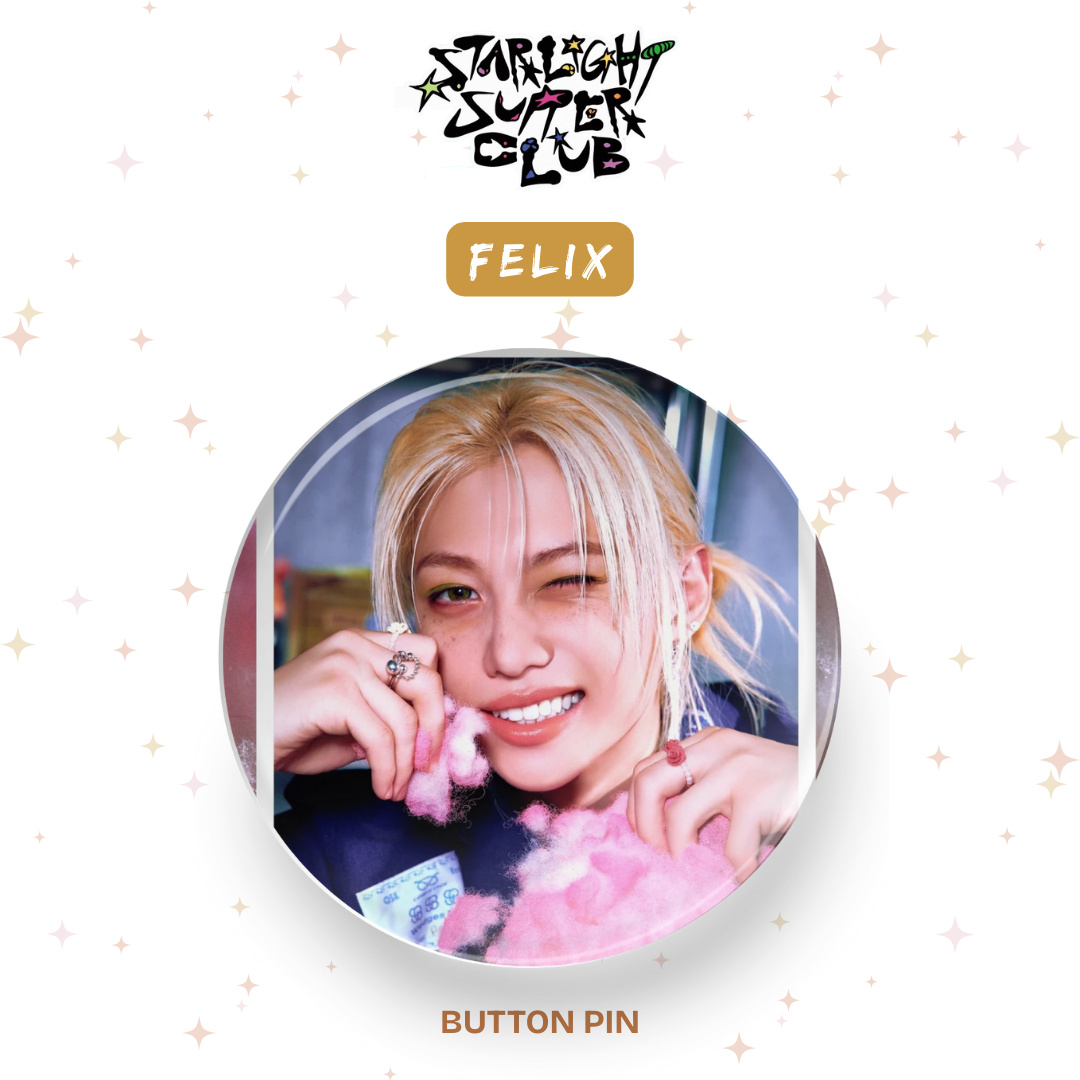 Kpop Stray Kids Starlight Button Pin Badge tsuvishop k-pop badge pins store