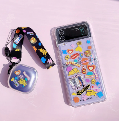 Tsuvishop BTS Phone case Samsung Galaxy Zflip 5/3/3 bts Dynamite phonecase Butter Permission to dance keychain bts airpods