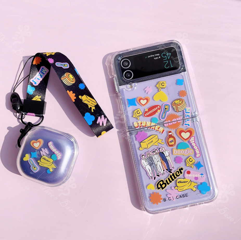 Tsuvishop BTS Phone case Samsung Galaxy Zflip 5/3/3 bts Dynamite phonecase Butter Permission to dance keychain bts airpods