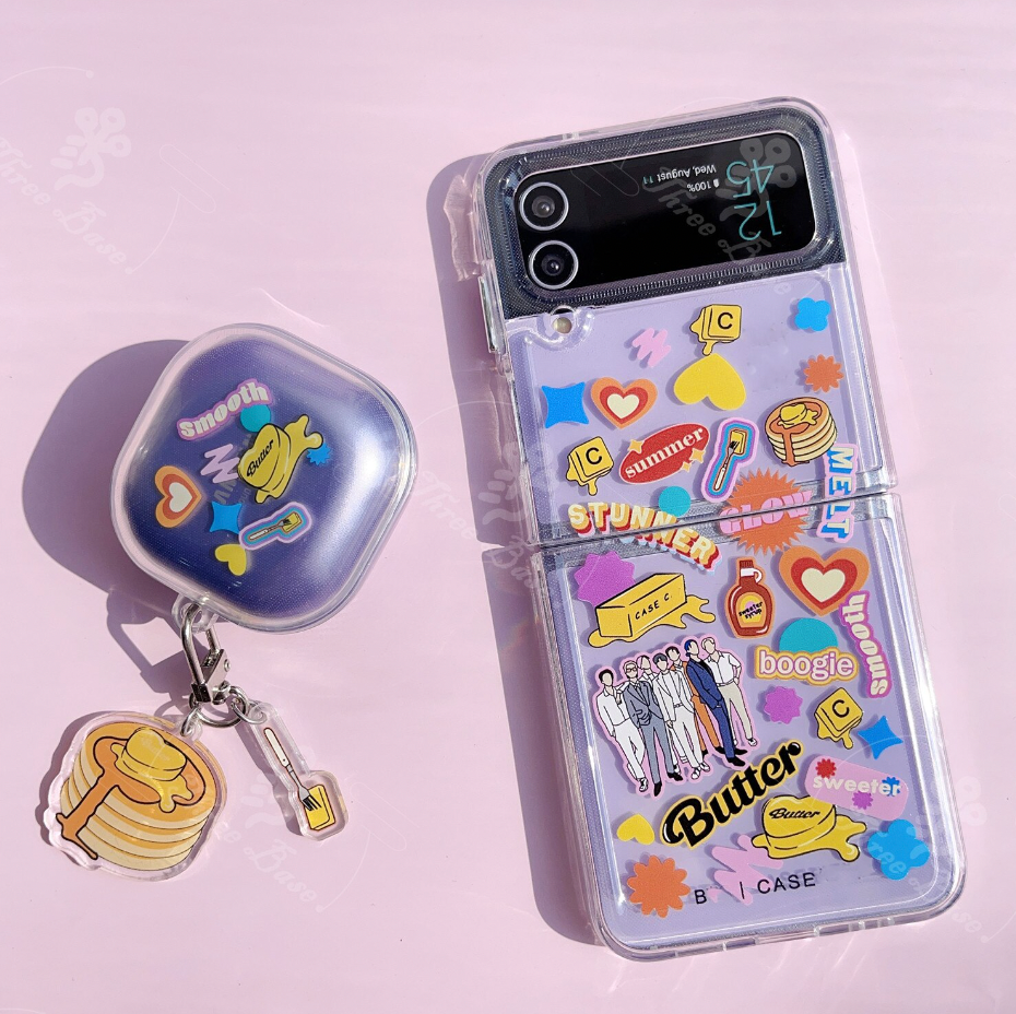 Tsuvishop BTS Phone case Samsung Galaxy Zflip 5/3/3 bts Dynamite phonecase Butter Permission to dance keychain bts airpods