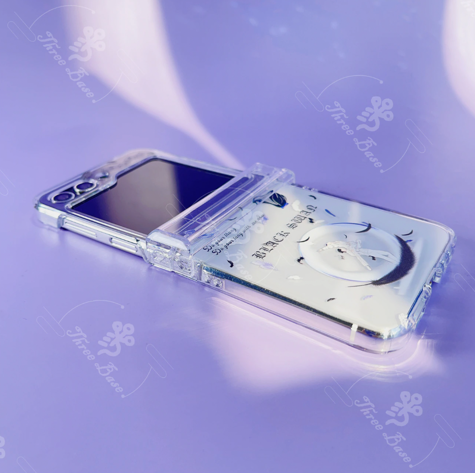 Tsuvishop BTS Blackswan Phone case bts Samsung Galaxy Zflip 5/4/3 case Jikook phonecase bts army fan gift kpop merch bts keychain jimin jungkook jhope