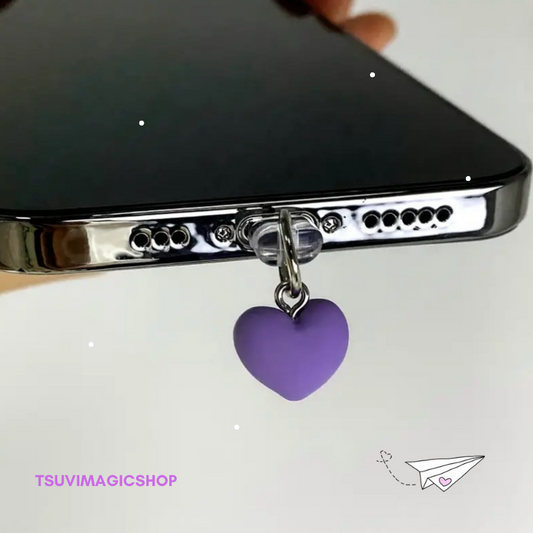 Tsuvishop BTS Army Purple Heart phone charm dust plug Tsuvishop Kpop