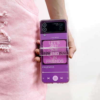 Tsuvishop Galaxy Zflip BTS Taehyung Friends Pink Gradient Phone case bts phonecase taehyung army fan gift | V Friends Merch galaxy 3/ 4/ 5 phone case