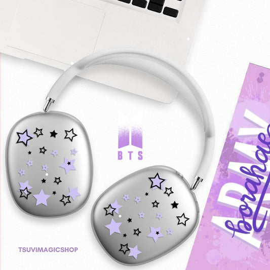 BTS AirPods Max Silicone Cover, bangtan purple anti-Scratch ear pad for BTS Armys fan gift