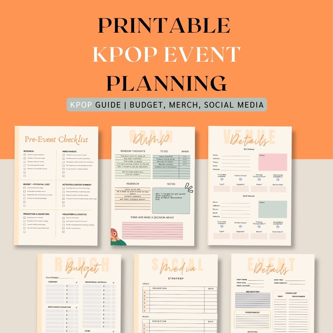 planning a kpop event for fans digital event planner template