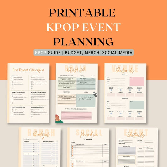 planning a kpop event for fans digital event planner template
