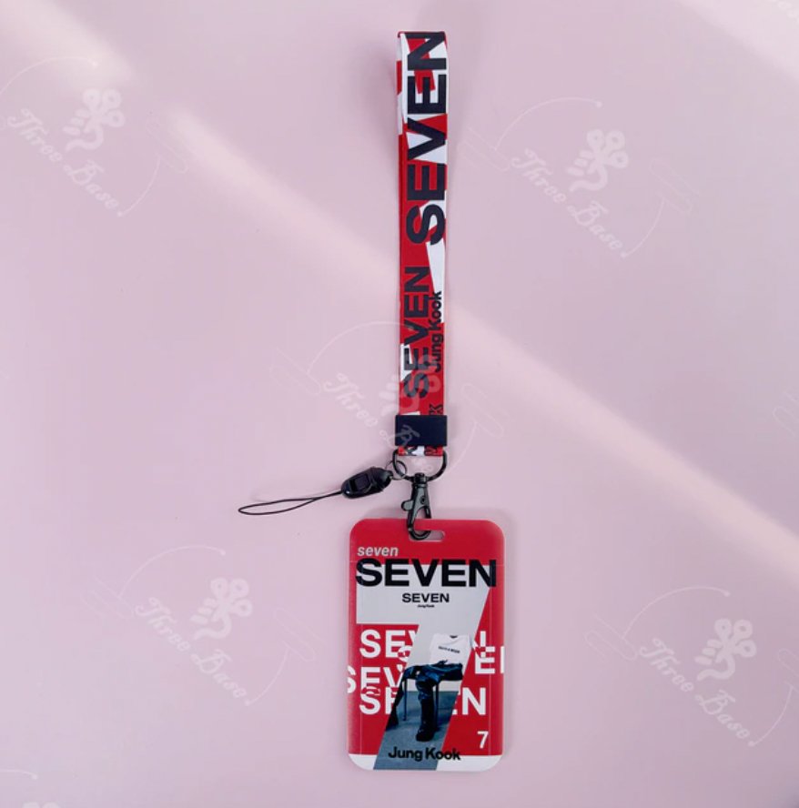 BTS Jungkook Seven Lanyard jungkook card holder - Tsuvishop Shop Kpop