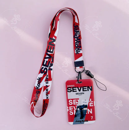 BTS Jungkook Seven Lanyard jungkook card holder - Tsuvishop Shop Kpop