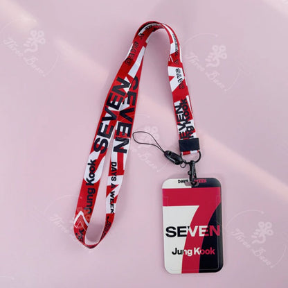 BTS Jungkook Seven Lanyard jungkook card holder - Tsuvishop Shop Kpop