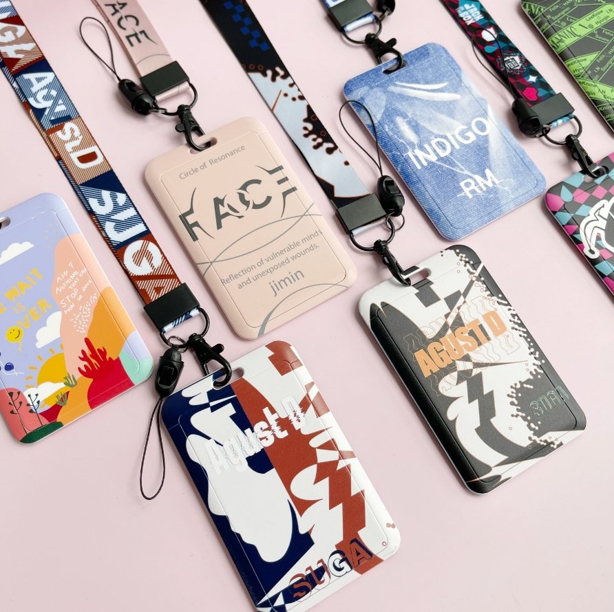 KPOP Neck Lanyard Straykids TXT Bangtan Jimin Jhope Namjoon Jin Agust D Suga - Tsuvishop Shop Kpop